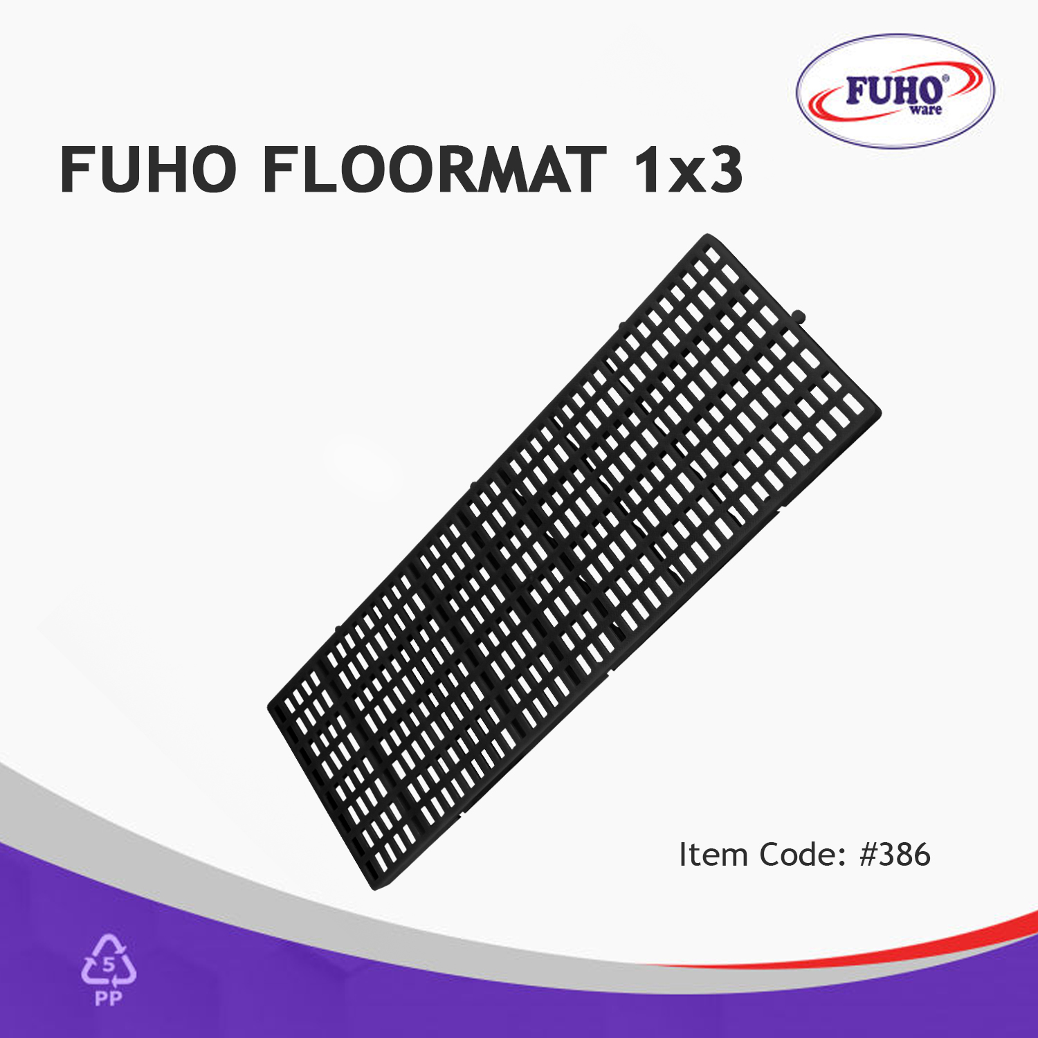 Floormat 1x3 black