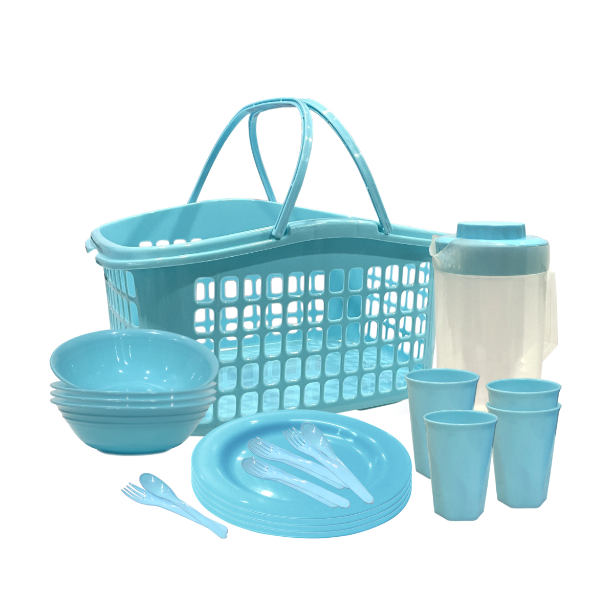 bundle 14 picnic set of 4 pastel blue